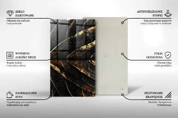 Protège plaque de cuisson Feuille d'or