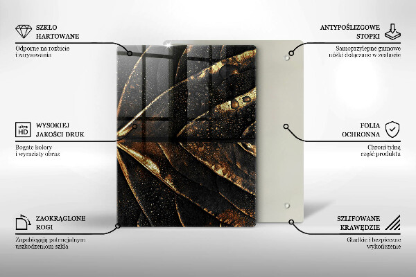 Protège plaque de cuisson Feuille d'or