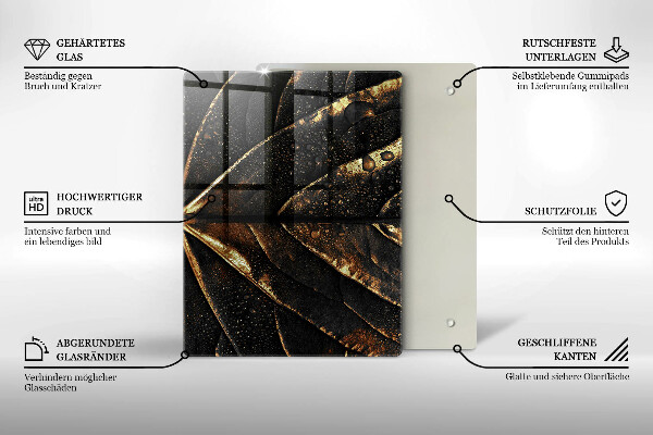 Protège plaque de cuisson Feuille d'or