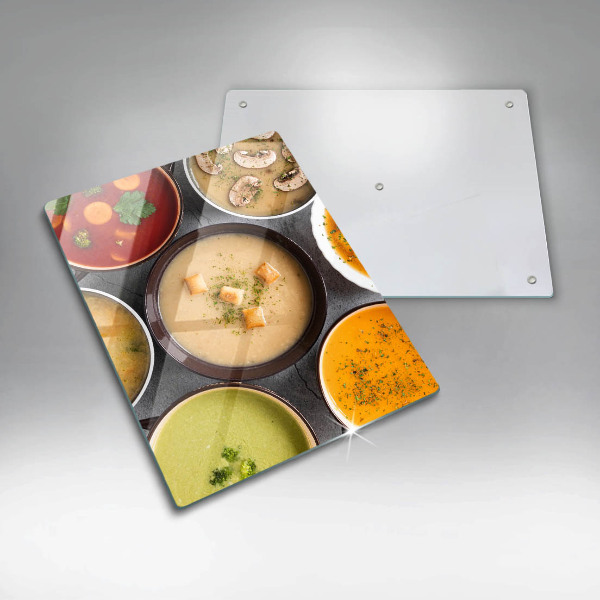 Protège plaque de cuisson Des soupes colorées