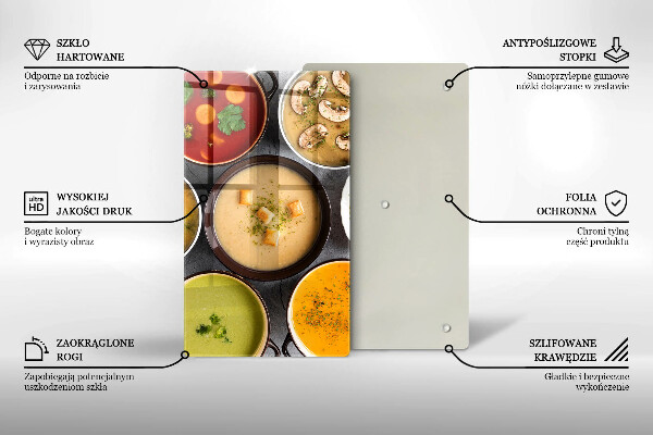 Protège plaque de cuisson Des soupes colorées