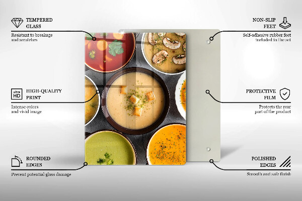 Protège plaque de cuisson Des soupes colorées