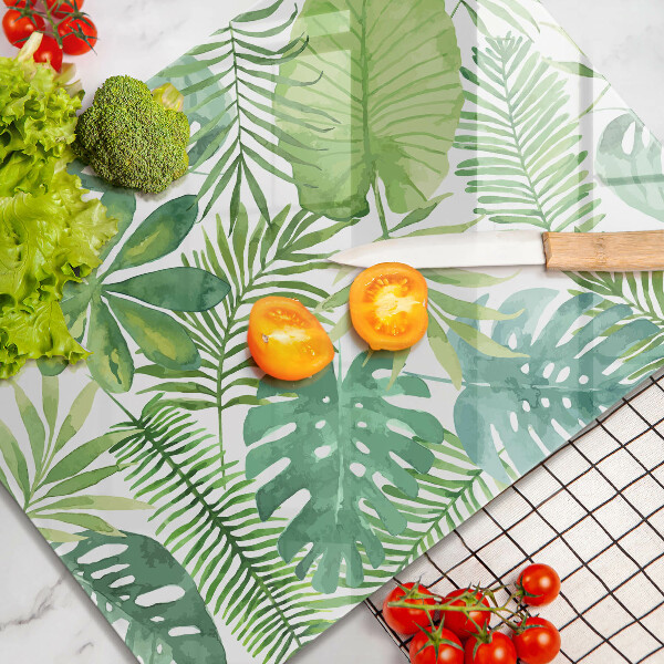 Protège plaque de cuisson Feuilles de boho aquarelle