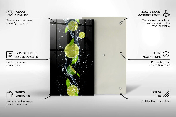 Protège plaque de cuisson Limes juteuses dans l'eau