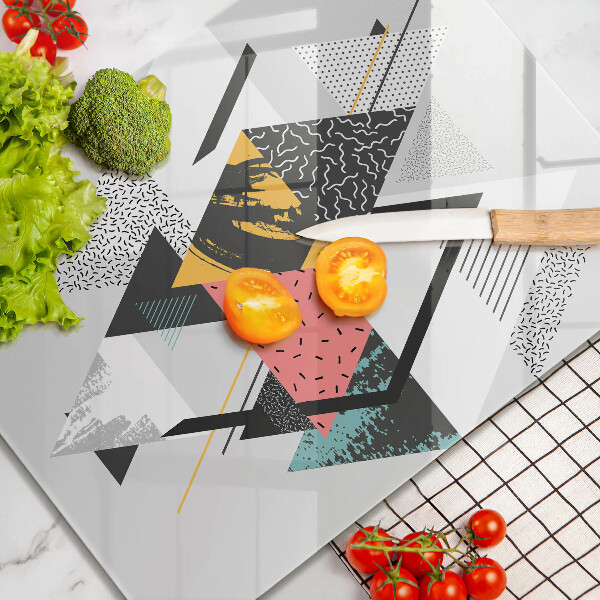 Protège plaque de cuisson Triangles abstraits
