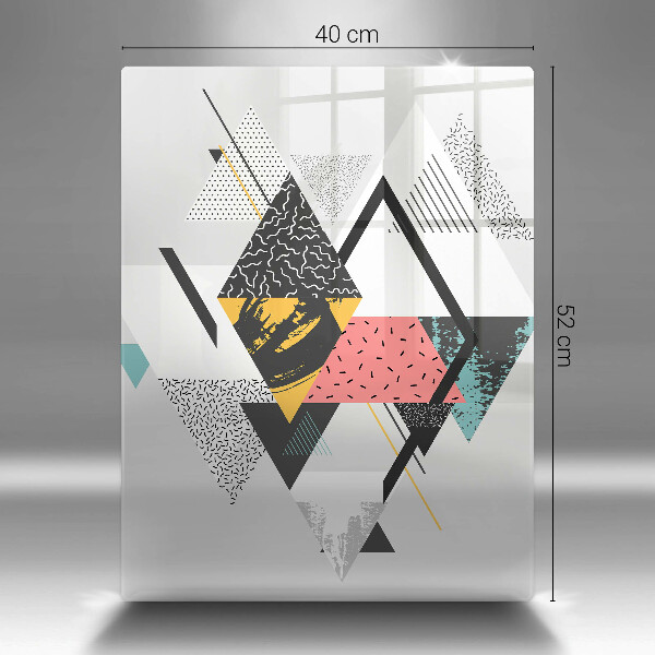 Protège plaque de cuisson Triangles abstraits