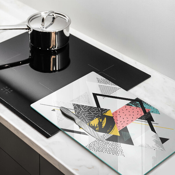 Protège plaque de cuisson Triangles abstraits