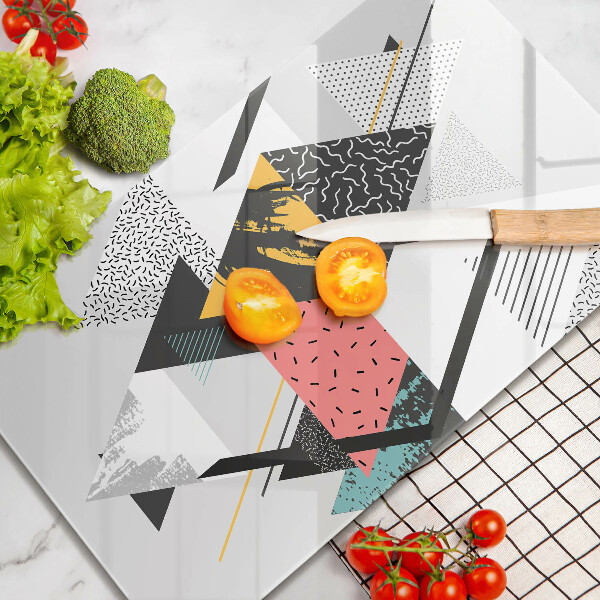 Protège plaque de cuisson Triangles abstraits