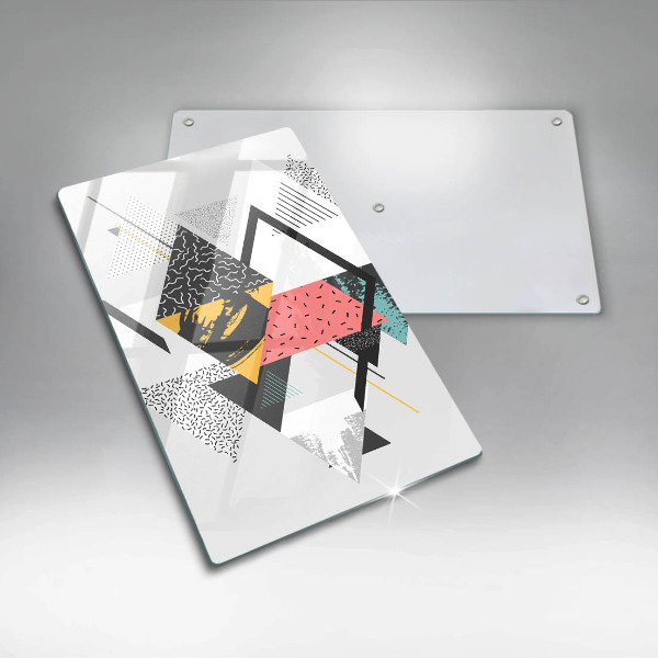 Protège plaque de cuisson Triangles abstraits