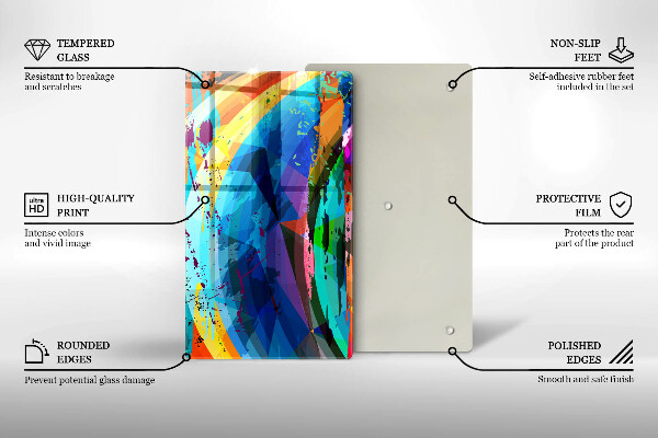 Protège plaque de cuisson Taches de peinture colorées