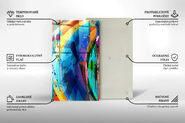 Protège plaque de cuisson Taches de peinture colorées