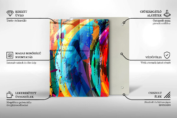 Protège plaque de cuisson Taches de peinture colorées
