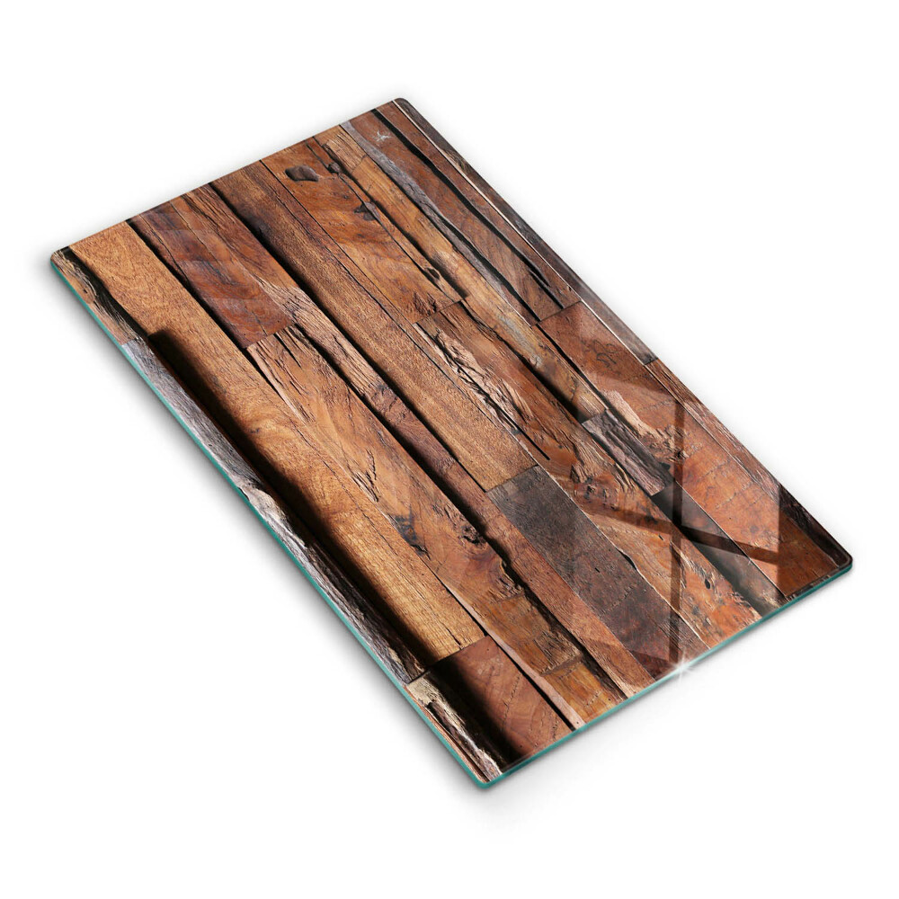 Protège plaque de cuisson Planches de bois décoratives