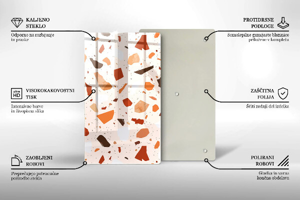 Protège plaque de cuisson Grès décoratif