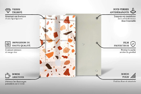 Protège plaque de cuisson Grès décoratif