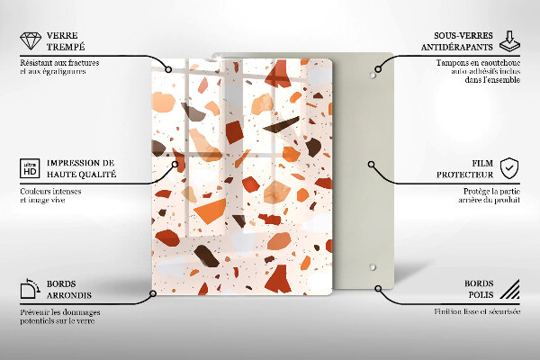 Protège plaque de cuisson Grès décoratif