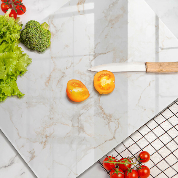 Protège plaque de cuisson Pierre de marbre élégante