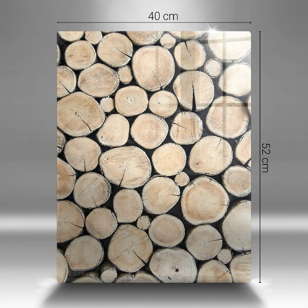 Protège plaque de cuisson Troncs d'arbres en bois