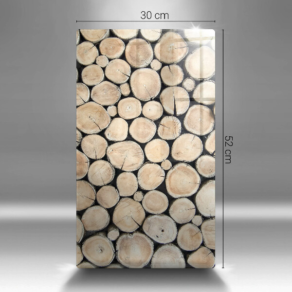Protège plaque de cuisson Troncs d'arbres en bois