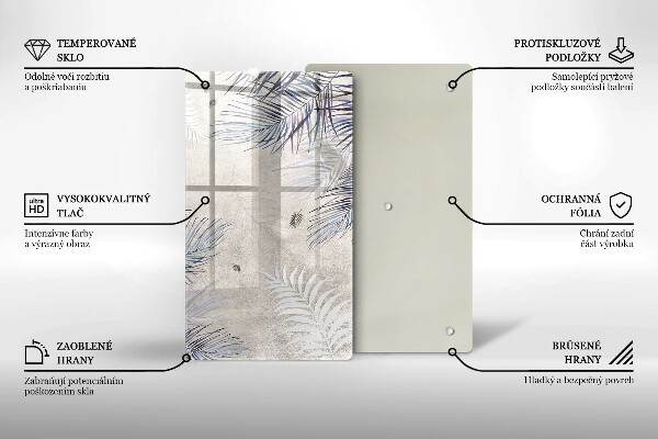Protège plaque de cuisson Feuilles subtiles