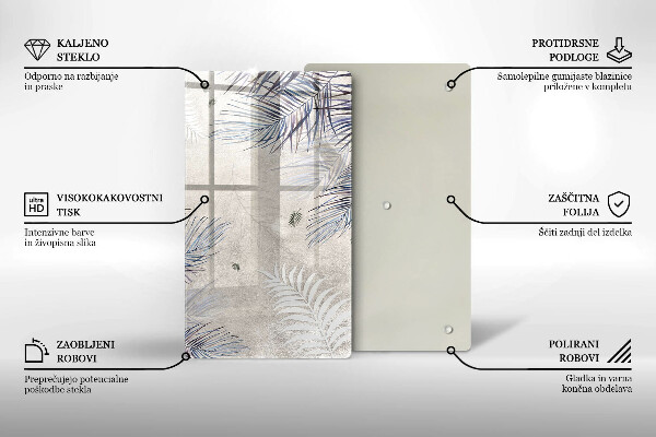 Protège plaque de cuisson Feuilles subtiles