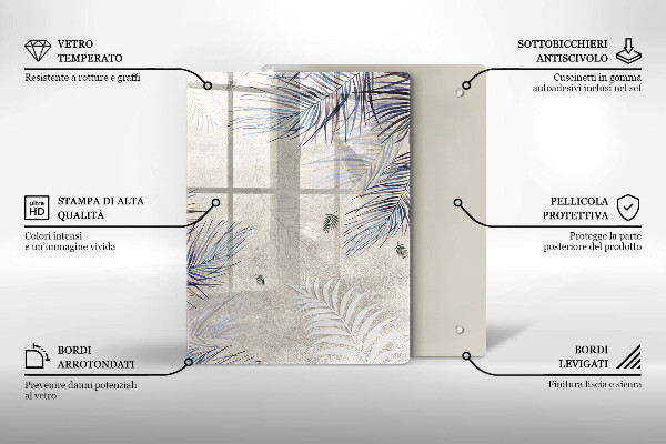 Protège plaque de cuisson Feuilles subtiles