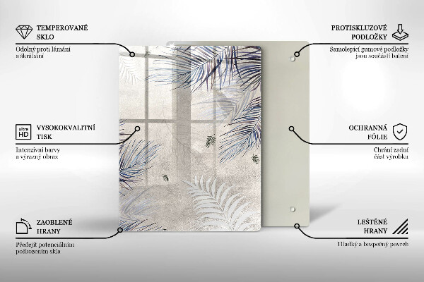 Protège plaque de cuisson Feuilles subtiles