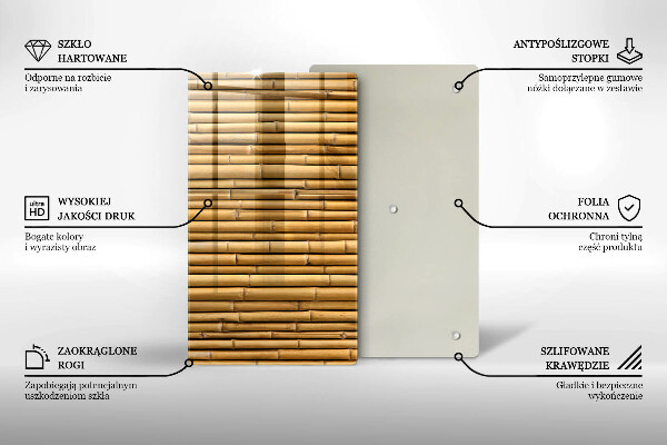 Protège plaque de cuisson Bambou bohème nature