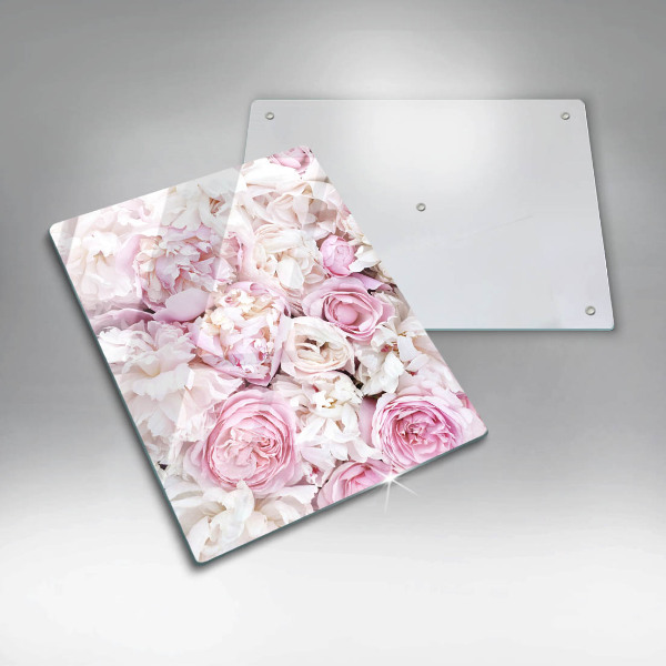 Protège plaque de cuisson Bouquet de pivoines