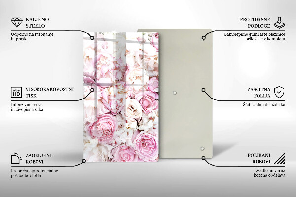 Protège plaque de cuisson Bouquet de pivoines