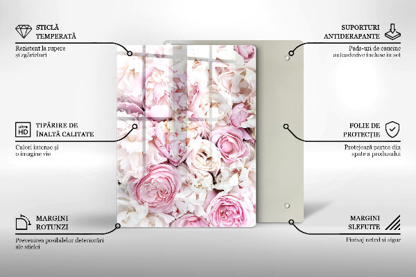 Protège plaque de cuisson Bouquet de pivoines