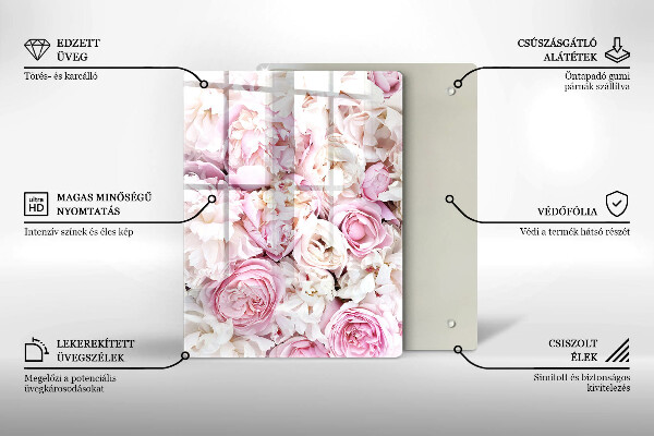 Protège plaque de cuisson Bouquet de pivoines
