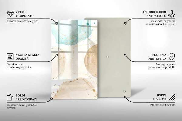 Protège plaque de cuisson Taches bohèmes et or
