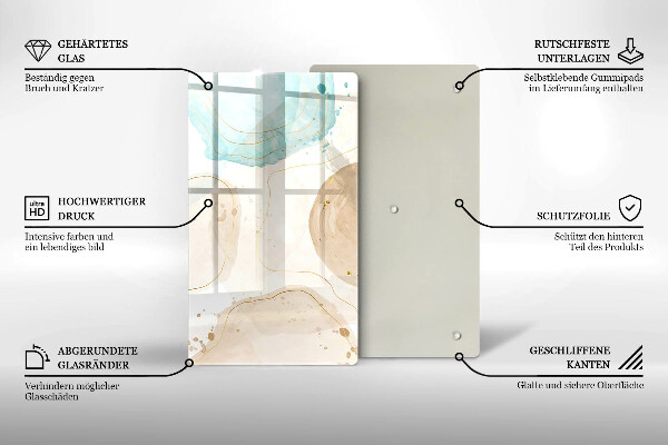 Protège plaque de cuisson Taches bohèmes et or