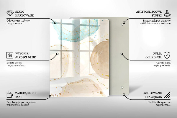 Protège plaque de cuisson Taches bohèmes et or