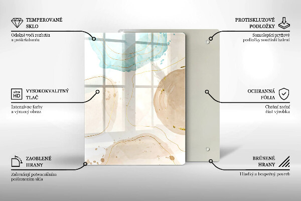 Protège plaque de cuisson Taches bohèmes et or