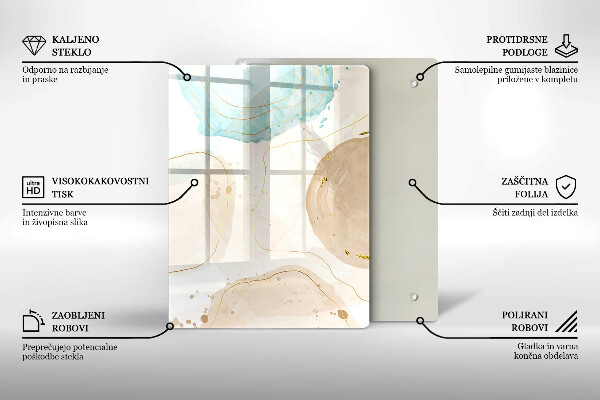 Protège plaque de cuisson Taches bohèmes et or