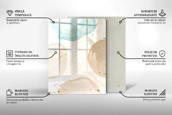 Protège plaque de cuisson Taches bohèmes et or