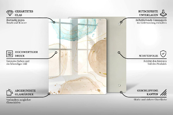 Protège plaque de cuisson Taches bohèmes et or
