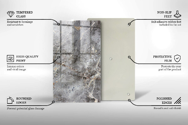 Protège plaque de cuisson Texture de pierre