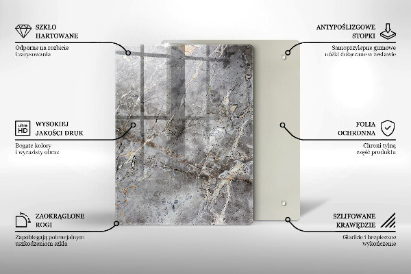 Protège plaque de cuisson Texture de pierre