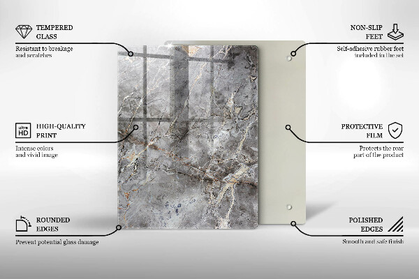 Protège plaque de cuisson Texture de pierre