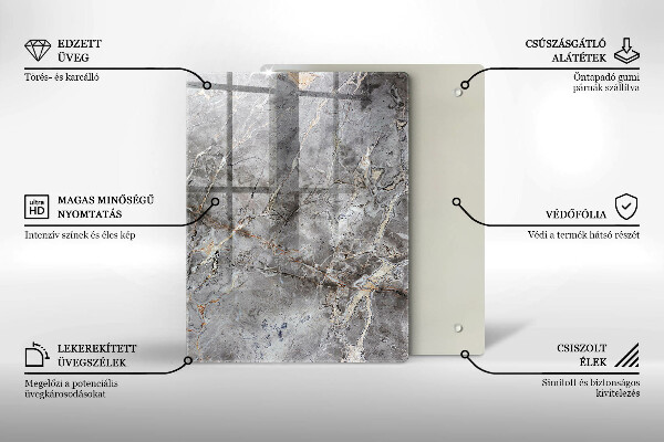Protège plaque de cuisson Texture de pierre