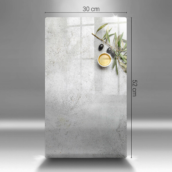 Protège plaque de cuisson Olives sur béton