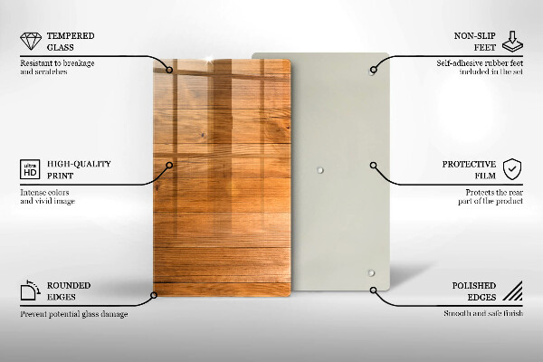Protège plaque de cuisson Planches de bois