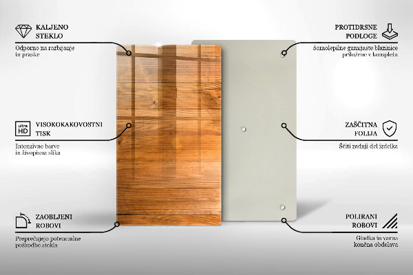 Protège plaque de cuisson Planches de bois