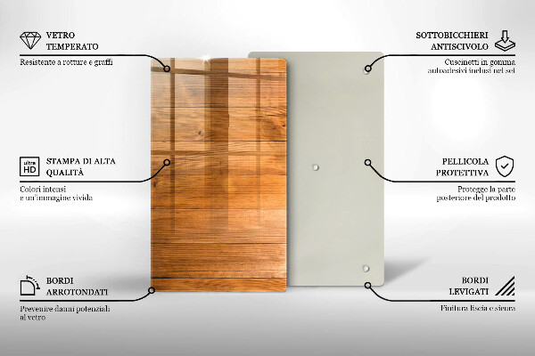Protège plaque de cuisson Planches de bois