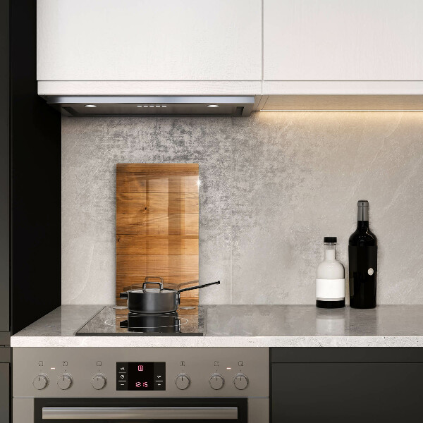 Protège plaque de cuisson Planches de bois