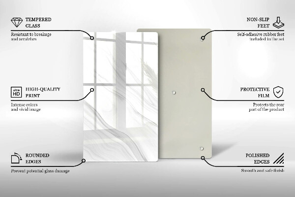 Protège plaque de cuisson Marbre délicat