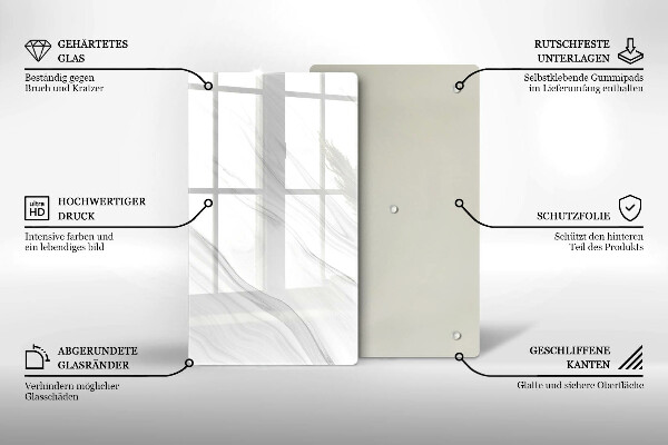 Protège plaque de cuisson Marbre délicat